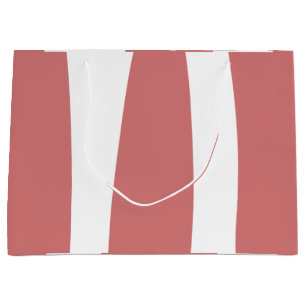 Sacola Para Presentes Grande Abstrato Vermelho e Branco da Terra