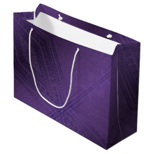 Sacola Para Presentes Grande Aceitação   Padrão Boho Ecletismo Violeta