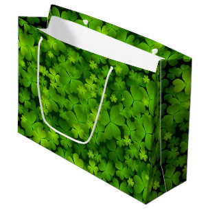 Sacola Para Presentes Grande Acessórios para Presentes em Shamrock Irlandês