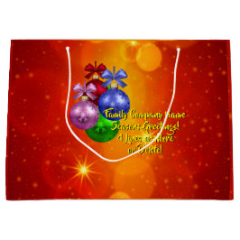 Sacola Para Presentes Grande Adicionar Nome Texto Correspondente ao Natal