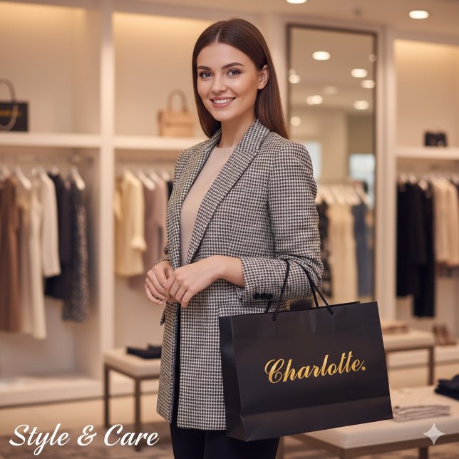 Sacola Para Presentes Grande Adicionar Seu Nome Grande Bag De Presente Personal (Add Your Name Large Personalized Gift Bag)