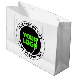 Sacola Para Presentes Grande Adicione seu próprio logotipo de negócios ou desig