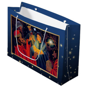 Sacola Para Presentes Grande Adoração dos Magi. As bolsas feitas sob encomend