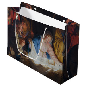 Sacola Para Presentes Grande Adoração dos pastores - Honthorst - Natal