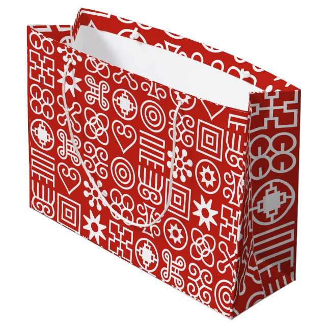 Sacola Para Presentes Grande Afafricano Adinkra (Verso inclinado)