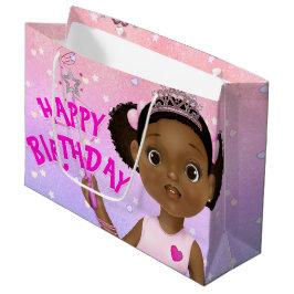 Sacola Para Presentes Grande African American Fairy Princess Ballerina