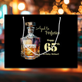 Sacola Para Presentes Grande Aged to Perfection Men's 65th Whiskey Birthday 