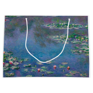 Sacola Para Presentes Grande Água Lily Pond, Monet