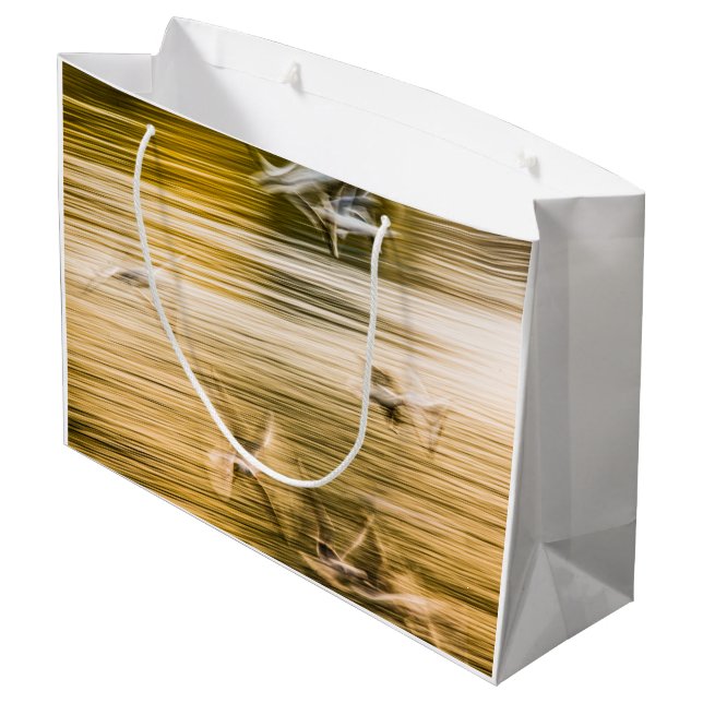 Sacola Para Presentes Grande Agulhas voadoras - abstrato (Verso inclinado)