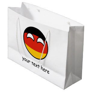 Sacola Para Presentes Grande Alemanha Geeky de tensão engraçada Countryball