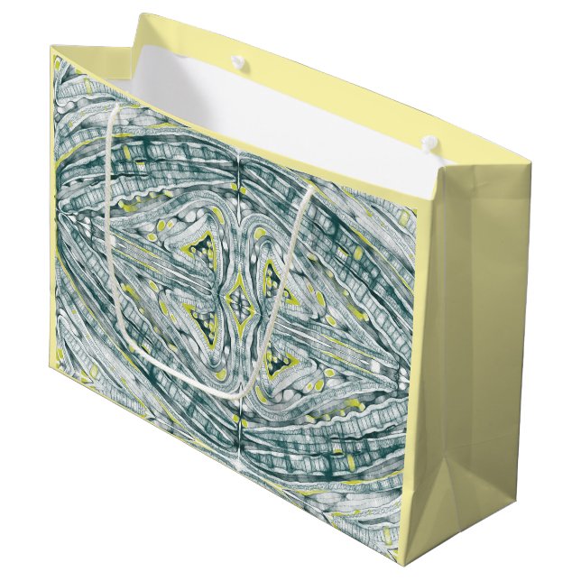 Sacola Para Presentes Grande Algas Em Vidro (Frente inclinada)