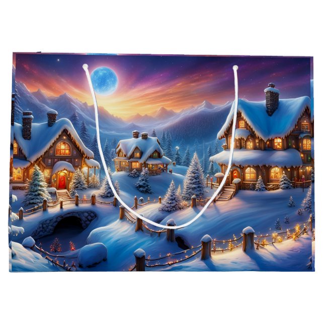 Sacola Para Presentes Grande Algodão de Natal (Verso)