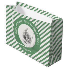 Sacola Para Presentes Grande Alice no País das Maravilhas Festa de aniversário 