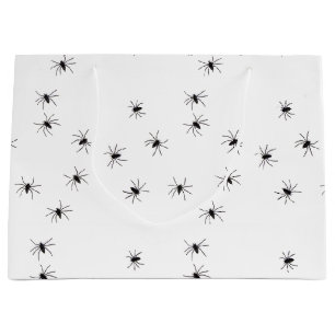 Sacola Para Presentes Grande Allover Spiders Halloween