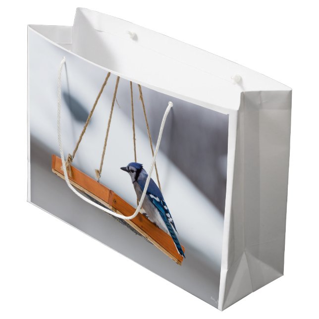 Sacola Para Presentes Grande Almoço Blue Jay (Frente inclinada)