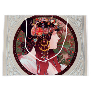 Sacola Para Presentes Grande Alphonse Mucha