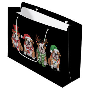 Sacola Para Presentes Grande Amante de Bulldog Inglês Natal Mãe de Cachorro Pre