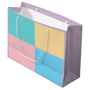 Sacola Para Presentes Grande Amarelo Cor-de-rosa azul verde roxo moderno legado
