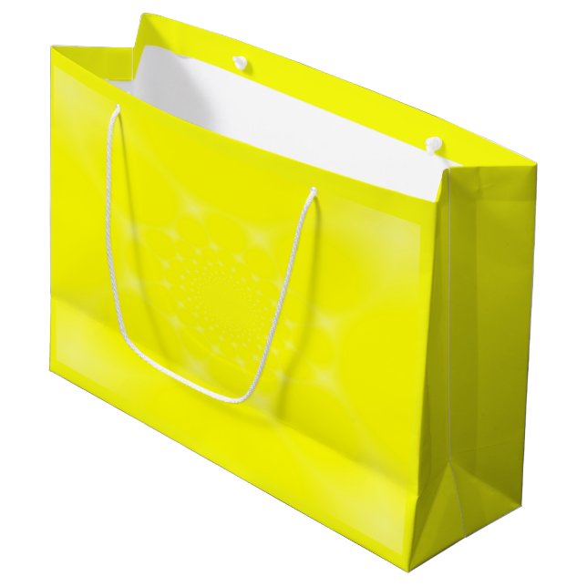 Sacola Para Presentes Grande Amarelo Espelhado (Frente inclinada)