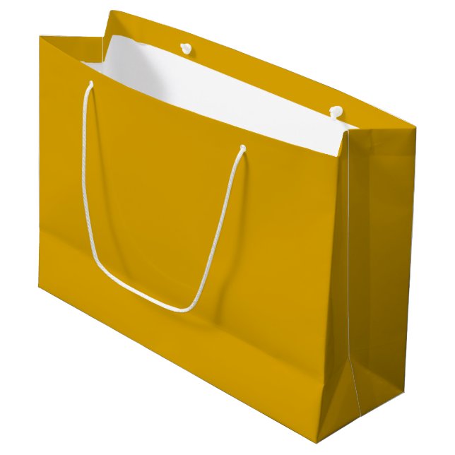 Sacola Para Presentes Grande Amarelo Mostarda (Frente inclinada)