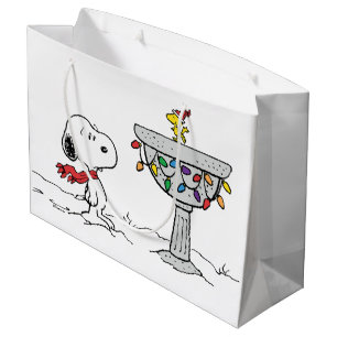 Sacola Para Presentes Grande Amendoins Snoopy & Woodstock congelado