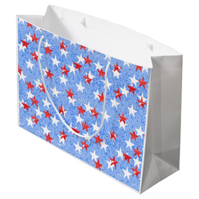 Sacola Para Presentes Grande Americana Stars Gift Bag (Verso inclinado)