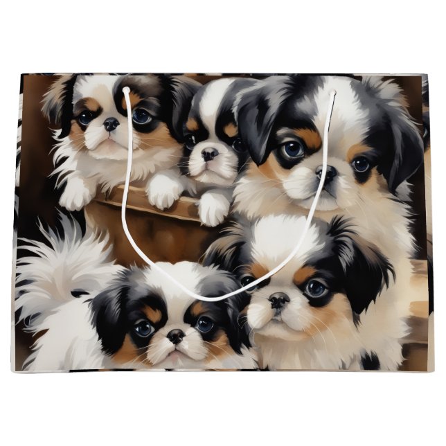 Sacola Para Presentes Grande Amor de Japanese Chin (Frente)