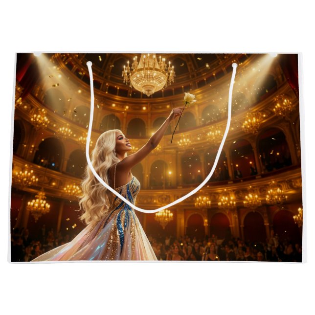SACOLA PARA PRESENTES GRANDE AMOR DE ÓPERA (Frente)