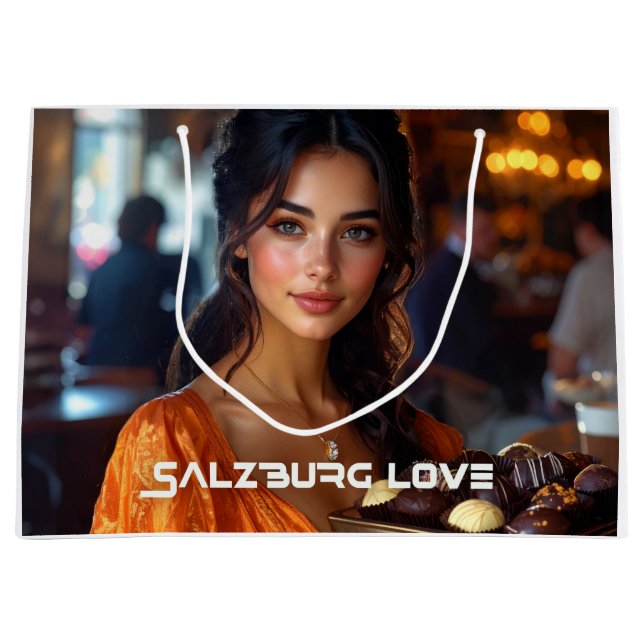 SACOLA PARA PRESENTES GRANDE AMOR DE SALZBURGO - AMOR DA ÁUSTRIA (Frente)