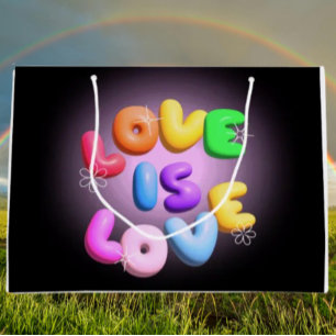 Sacola Para Presentes Grande Amor em 3D