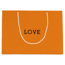 Sacola Para Presentes Grande Amor Laranja Designer Inspirado