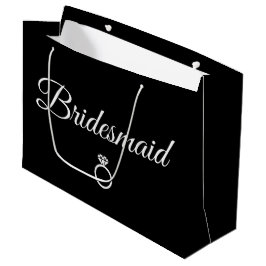 Sacola Para Presentes Grande Anel Bridesmaid