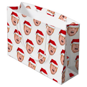 Sacola Para Presentes Grande Angry Donald Trump Christmas
