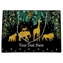 Sacola Para Presentes Grande Animais tropicais modernos o selvagem do safari de