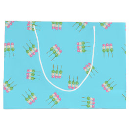 Sacola Para Presentes Grande Anime Blue Pastel Dango Gift Bag