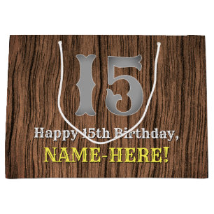 Sacola Para Presentes Grande Aniversário de 15: Country Western Inspirou Olhar
