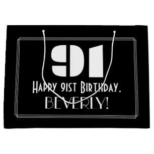 Sacola Para Presentes Grande Aniversário de 191ruas ~ Arte Deco Inspirou "91" +