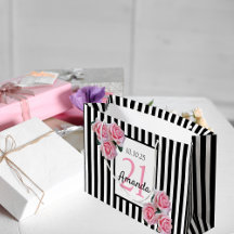 aniversário de 21 anos cor-de-rosa listras brancas