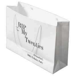 Sacola Para Presentes Grande Aniversário de 30 anos RIP 20 anos Favor de Festa 