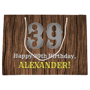 Sacola Para Presentes Grande Aniversário de 39 anos: Visual Inspirado no Oeste