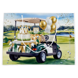 Sacola Para Presentes Grande Aniversário de 70 anos para golfista