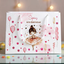 Aniversário de bailarina e balões, cor-de-rosa, e