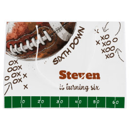 Sacola Para Presentes Grande Aniversário de criança de bola de futebol american