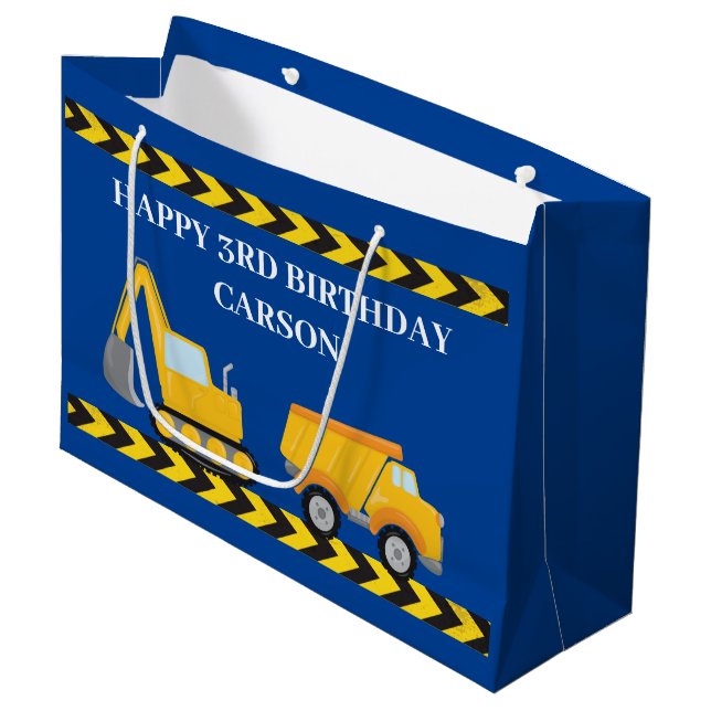 Sacola Para Presentes Grande Aniversário de criança Personalizado de Boias de C (Frente inclinada)