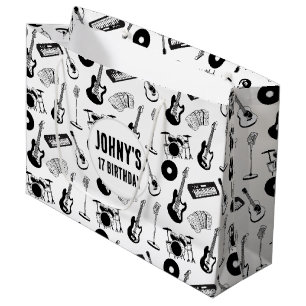 Sacola Para Presentes Grande Aniversário de instrumentos musicais