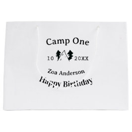 Sacola Para Presentes Grande Aniversário de um ano nome data campingaventura