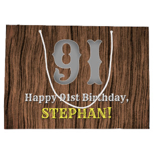 Sacola Para Presentes Grande Aniversário do 91rua: Country Western Inspirou Olh