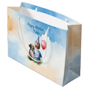 Sacola Para Presentes Grande Aniversário do Bebê Personalizado