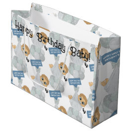 Sacola Para Presentes Grande Aniversário do Primeiro Dia