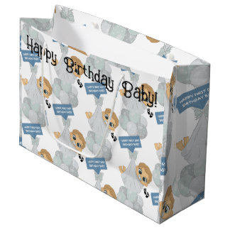 Sacola Para Presentes Grande Aniversário do Primeiro Dia